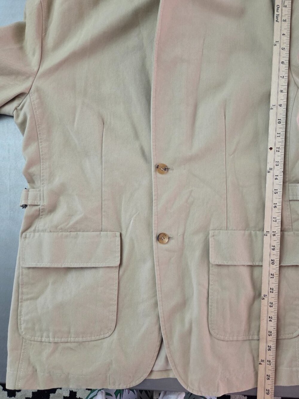 Solid Homme Woo Young Mi Beige Utility Blazer Jacket NWT Minimalist Size 50 NWT - Picture 11 of 16